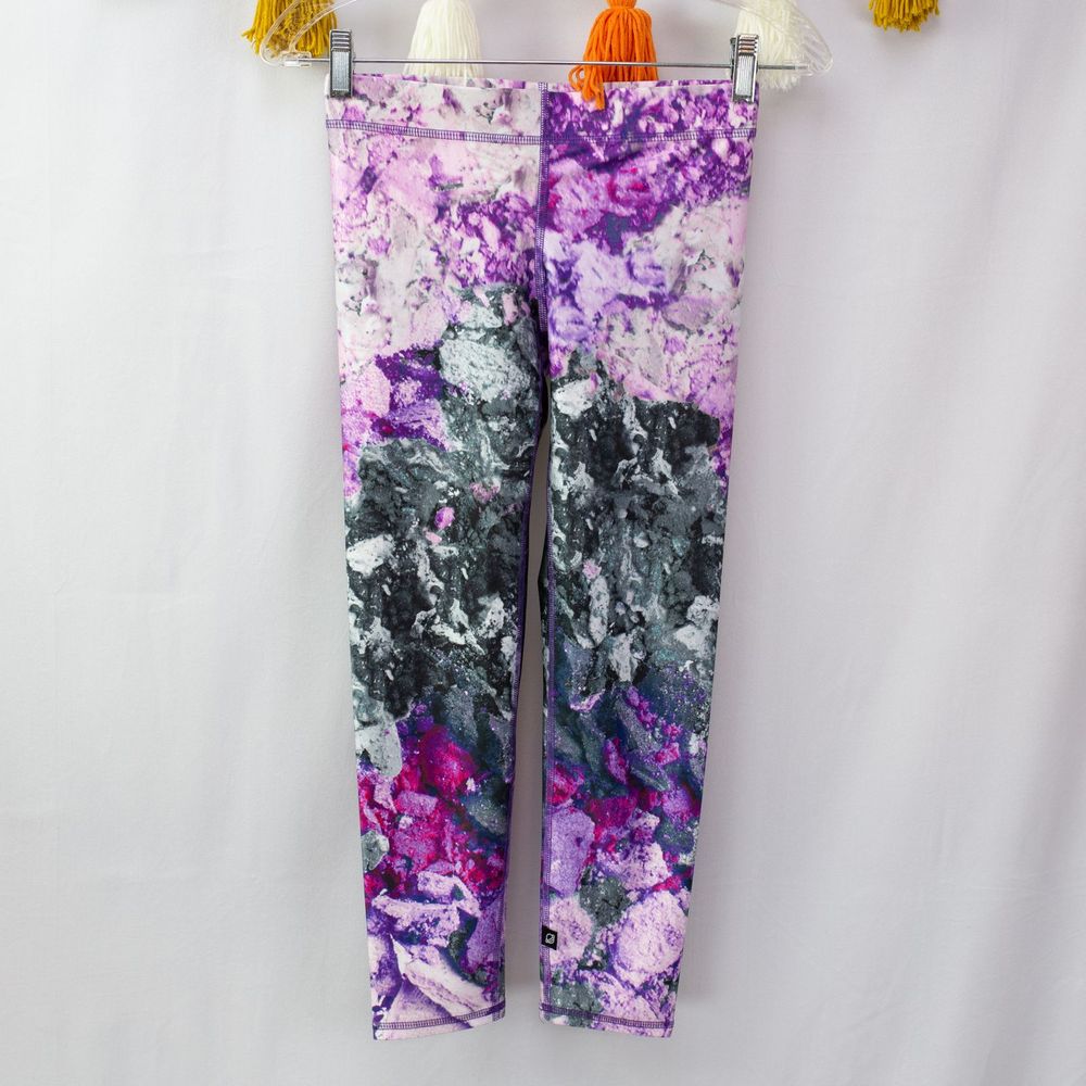 Terez Purple/Gray Marbled Leggings NWT